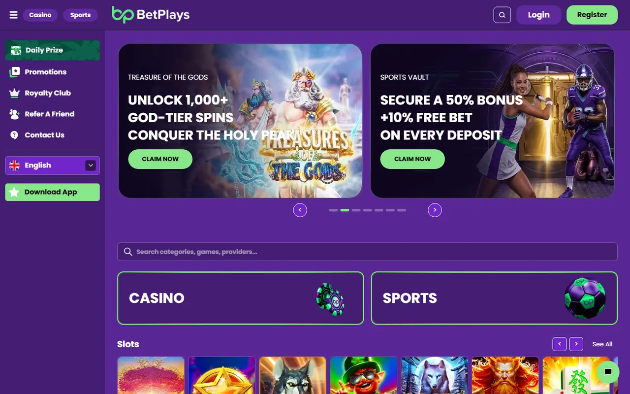 Screenshot of BetPlays